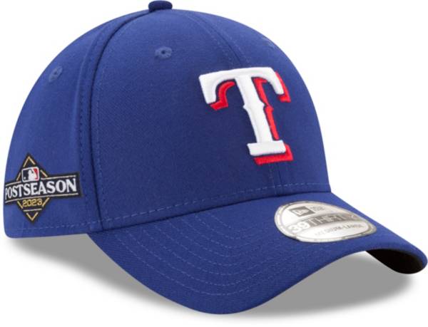 New Era Men's 2023 Postseason Participant Texas Rangers Game Side Patch  39Thirty Stretch Fit Hat