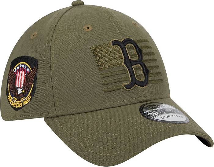 New Era Men's Armed Forces Day 2023 Boston Red Sox Olive 39Thirty Stretch  Fit Hat