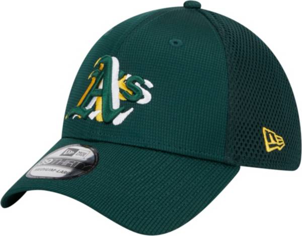 New Era Men's Oakland Athletics Dark Green 39THIRTY Overlap Stretch Fit Hat product image