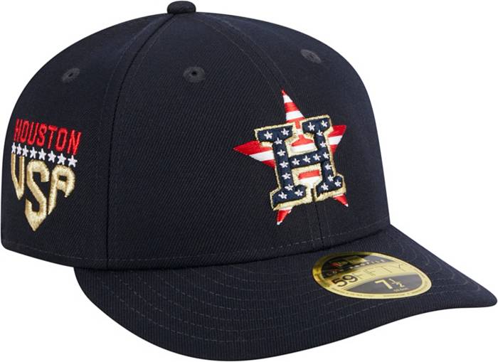 New Era Men's Fourth of July '23 Houston Astros Navy Low Profile 9Fifty Fitted  Hat