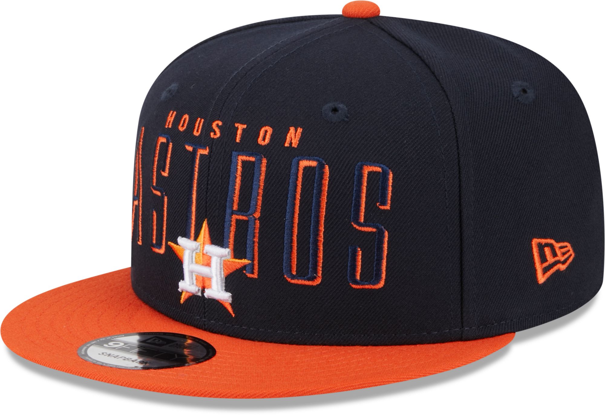 New Era Men's Houston Astros Navy 9Fifty Headline Adjustable Hat