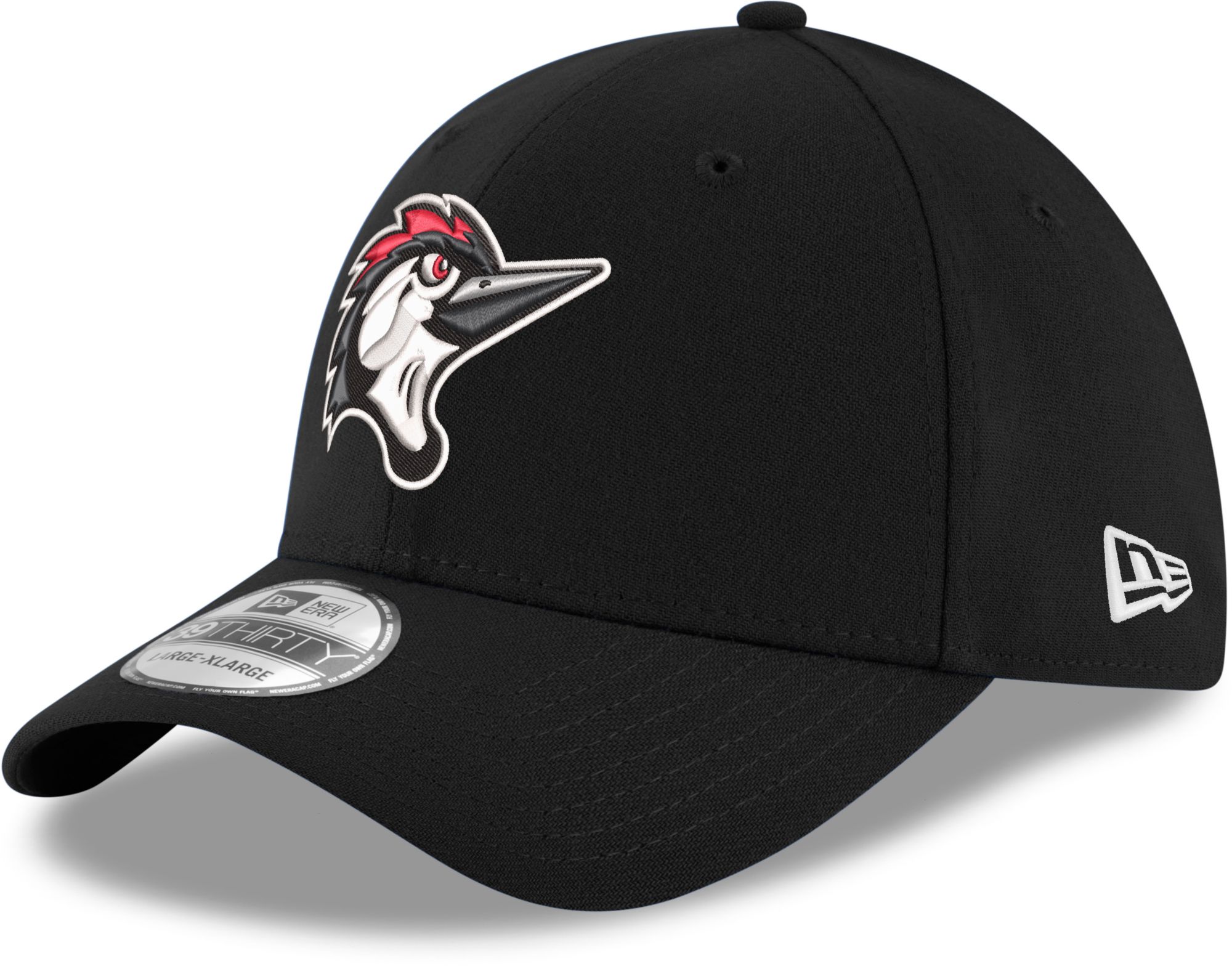 New Era Men's Fayetteville Woodpeckers Black 39Thirty Stretch Fit Hat product image