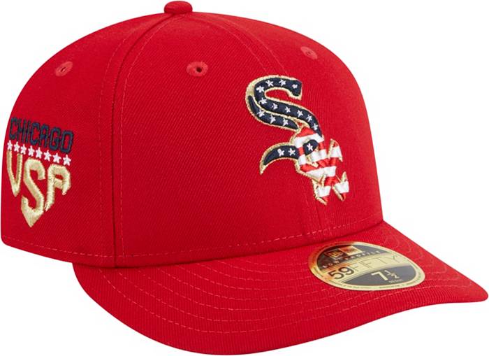 Chicago White Sox Hat Cap Fitted Mens 7 1/4 New Era Black MLB Baseball