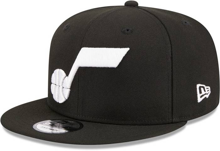 Men's Mitchell & Ness Black/White Utah Jazz Snapback Adjustable Hat