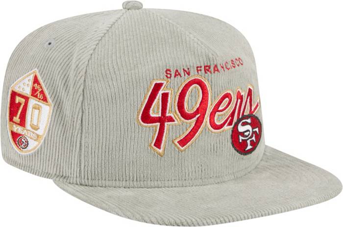 New Era Men's San Francisco 49ers Golfer Cord Grey Adjustable Snapback Hat