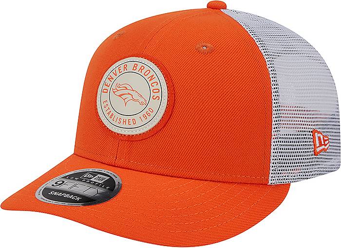 Men's New Era Royal/White Denver Broncos Logo Patch Trucker 9FORTY Snapback  Hat