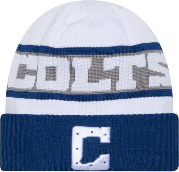 New Era Men's Indianapolis Colts 2023 Sideline White Tech Knit Beanie product image
