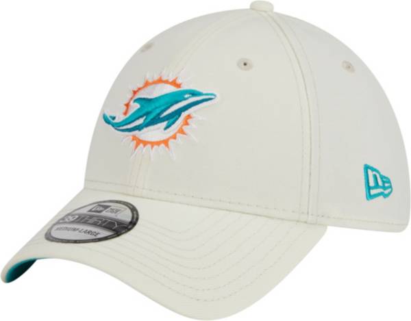 New Era Men's Miami Dolphins Classic 39Thirty Chrome Stretch Fit Hat