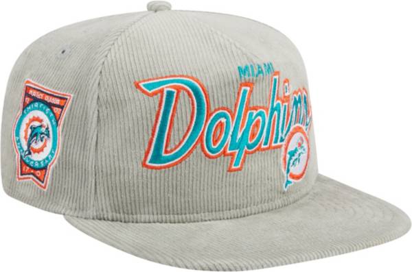 New Era Men's Miami Dolphins Golfer Cord Grey Adjustable Snapback