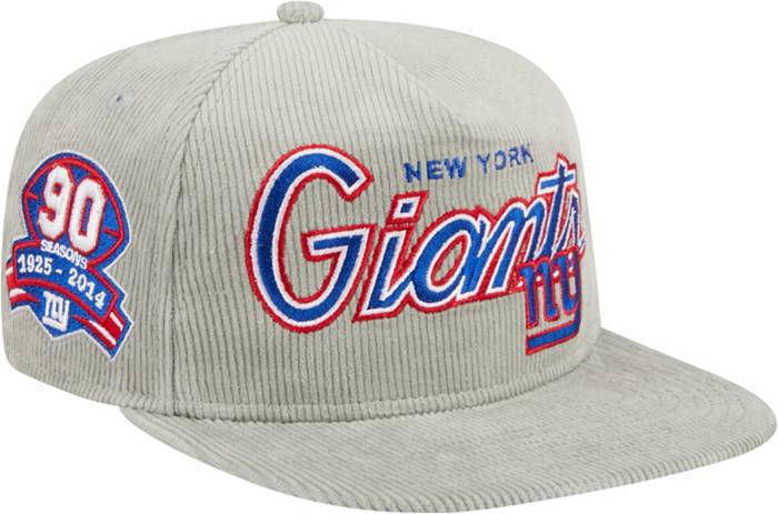 New Era Men's New York Giants Golfer Cord Grey Adjustable Snapback Hat