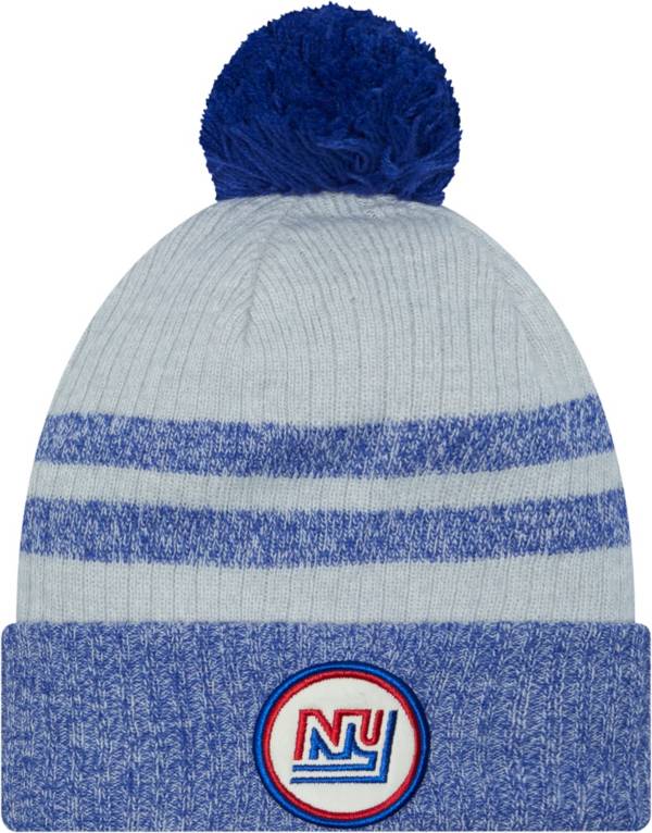 New Era Men's New York Giants Patch Grey Pom Knit Beanie | Dick's