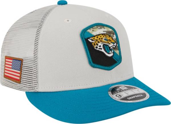 Youth New Era Camo Jacksonville Jaguars Trucker 9FIFTY Snapback Hat