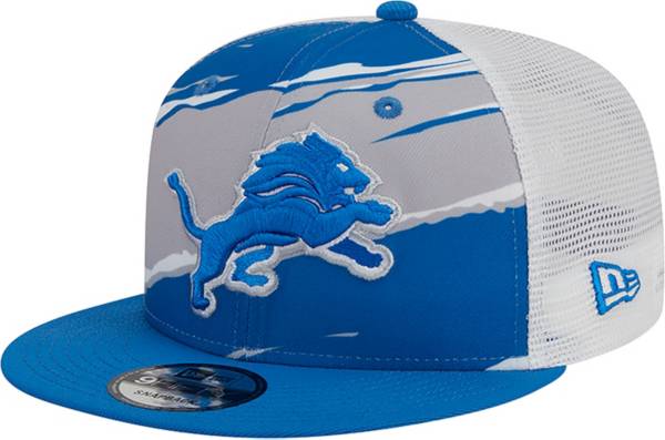 Youth '47 Blue/White Detroit Lions Adjustable Trucker Hat