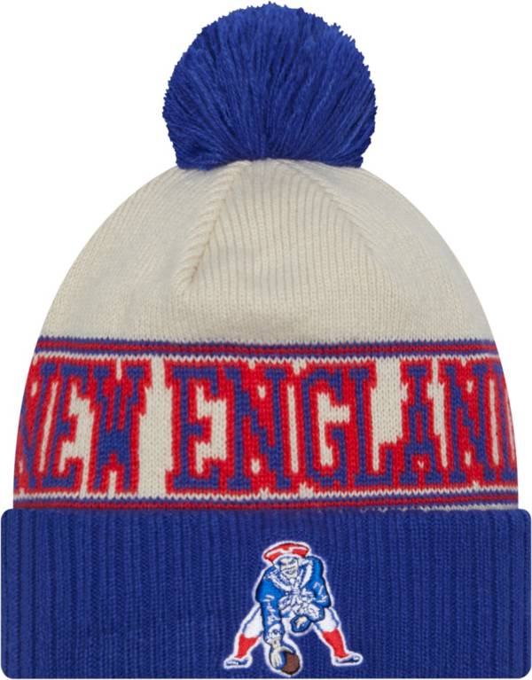 New Era Men's New England Patriots 2023 Sideline Blue Historic Knit Beanie