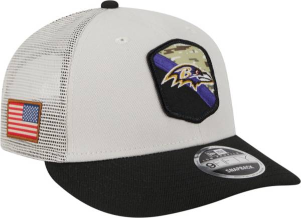 New Era Men's Baltimore Ravens 2023 Sideline Pinwheel 59Fifty Fitted Hat