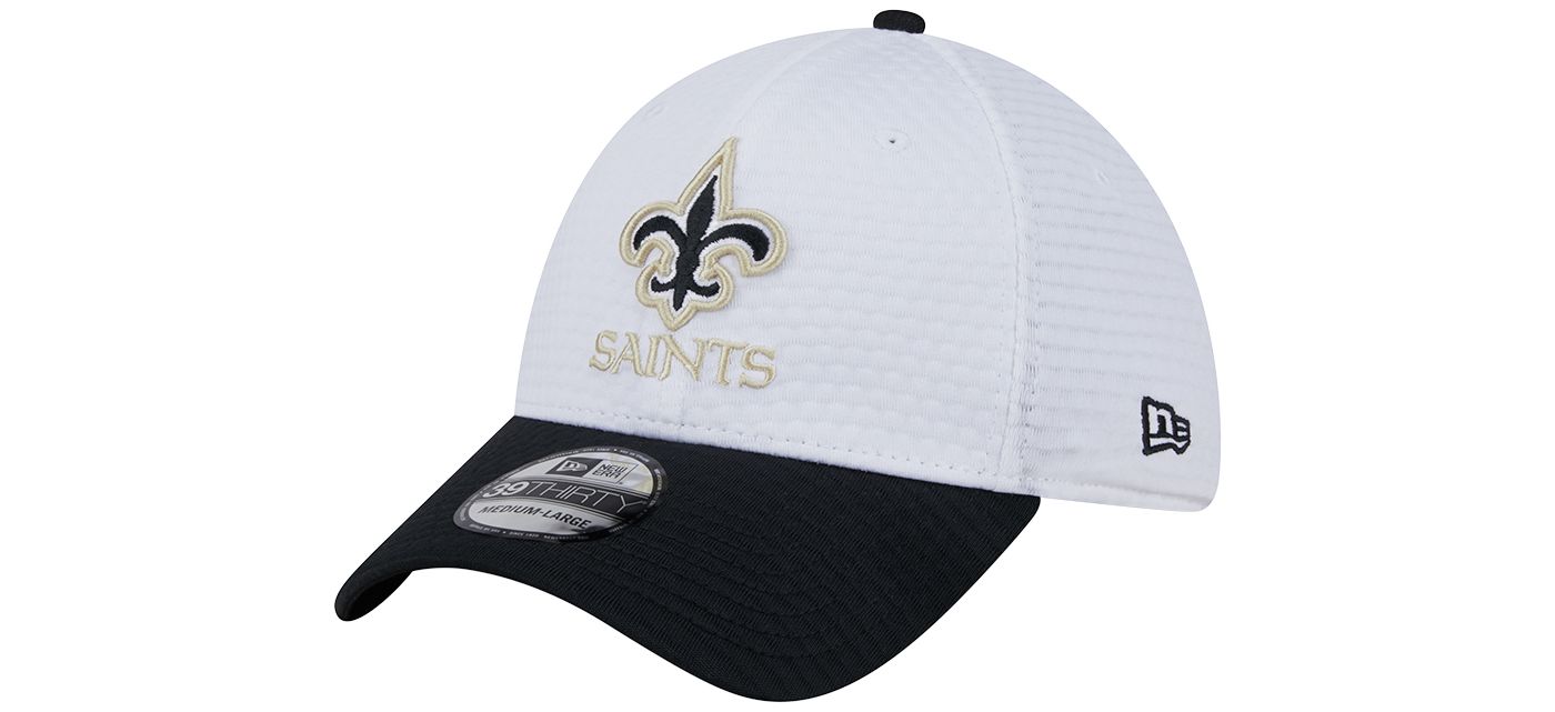 New Era Men s New Orleans Saints 2024 Training Camp 39Thirty White Stretch Fit Hat Dick s Sporting Goods