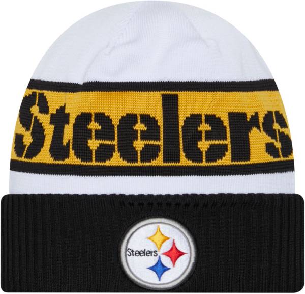 Winter Beanie Hat New Pittsburgh Steelers New Era Knit On Field Sideline Cap.