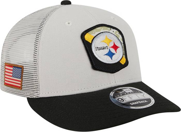 Pittsburgh Steelers New Era 2023 Sideline Tech Cuffed Knit Hat - White/Black