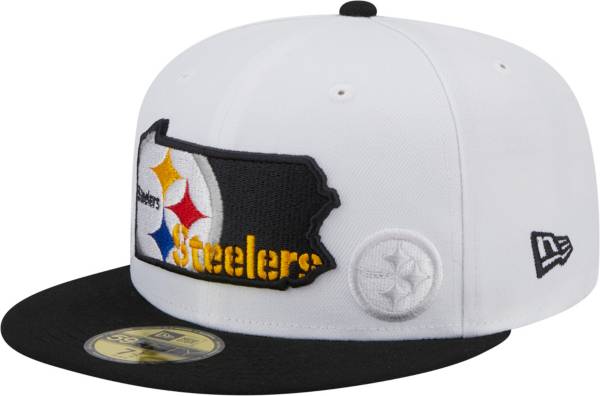 New Era Men's Pittsburgh Steelers State 59Fifty White/Black Fitted Hat product image