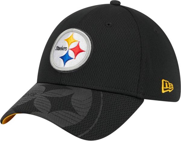 New Era Men's Pittsburgh Steelers Top Visor 39Thirty Black Stretch Fit Hat