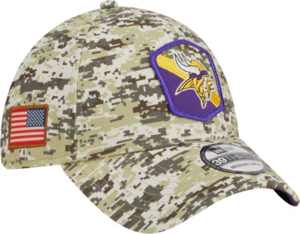 New Era Men's Minnesota Vikings 2023 Salute to Service 39Thirty Camo  Stretch Fit Hat