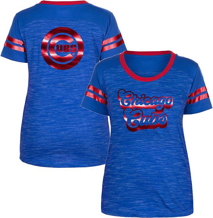 MLB Boston Red Sox Womens Size L Two Tone T-Shirt V-Neck Striped Navy/Gray