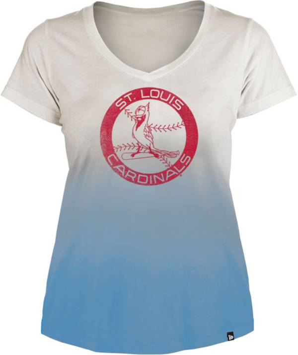 47 Women's St. Louis Cardinals Cream Retro Daze 3/4 Raglan Long Sleeve T- Shirt