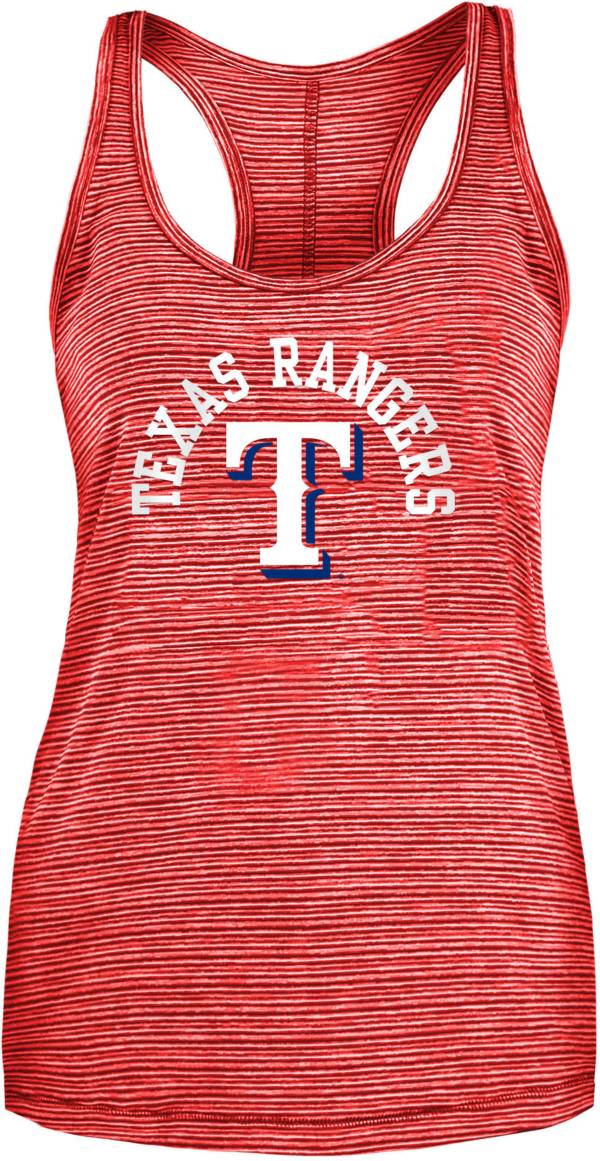 New Era Texas Rangers Girls Youth Red Henley Tank Top