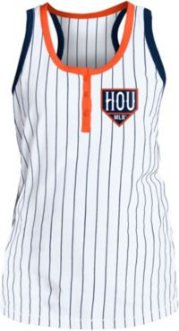 Touch Women's Navy Houston Astros Showdown Front Twisted Tank Top