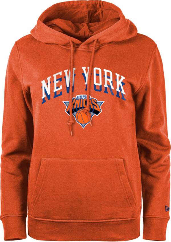 Men's New York Knicks Antigua Orange Victory Pullover Hoodie