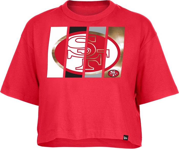 New Era Women's San Francisco 49ers Panel Boxy Red T-Shirt