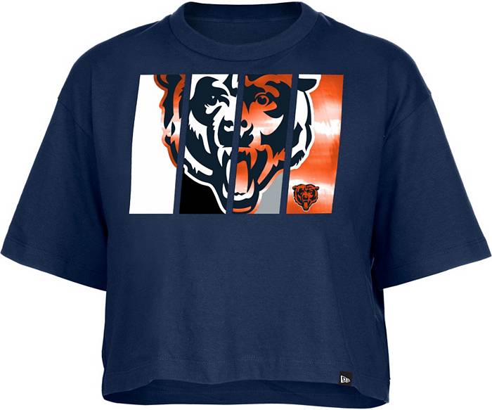 Men's Nike Navy Chicago Bears Rewind Logo Tri-Blend T-Shirt