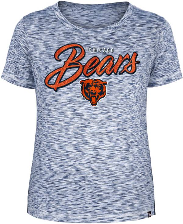 New Era Women's Chicago Bears Space Dye Glitter Navy T-Shirt product image