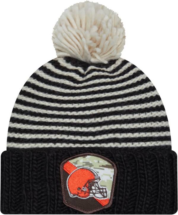 Men's New Era Black Cleveland Browns 2023 NFL Crucial Catch Cuffed Knit Hat