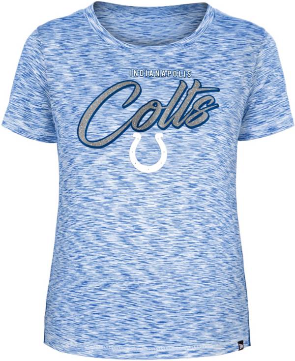 New Era Women's Indianapolis Colts Space Dye Glitter Blue T-Shirt product image
