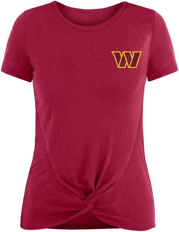 New Era Women's Washington Commanders Twist Front Red T-Shirt product image