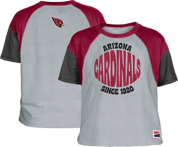 New Era Women's Arizona Cardinals Color Block Grey T-Shirt product image