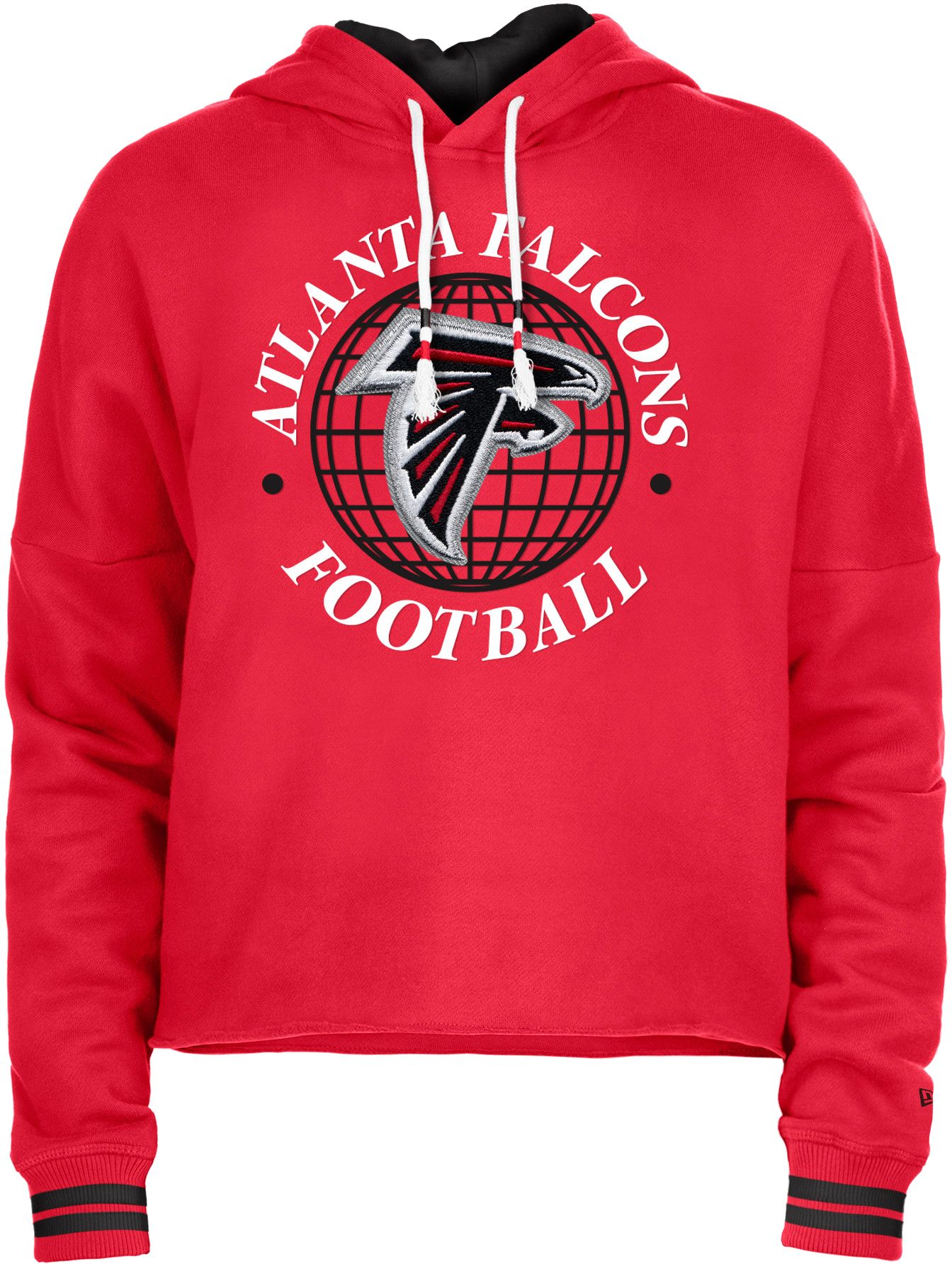 New Era Women's Atlanta Falcons Red Raw Edge Cropped Hoodie | Dick's  Sporting Goods
