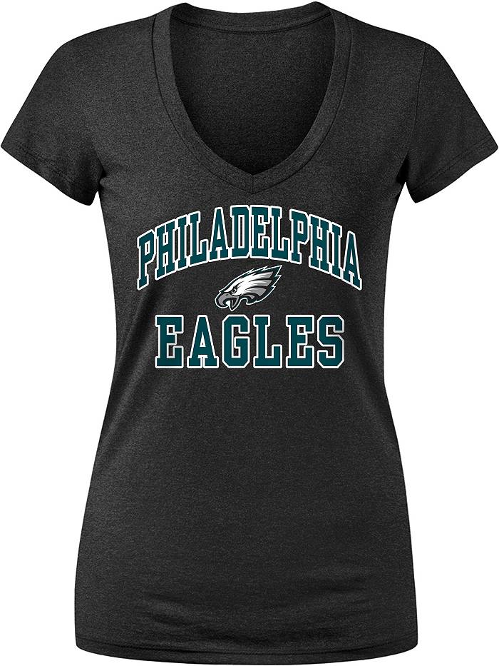 New Era Women's Philadelphia Eagles Wordmark Graphic Black T-Shirt