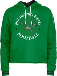 Philadelphia Eagles Womens Crop Tops Hoodie Casual Sweatshirts Slim Hooded  Coats