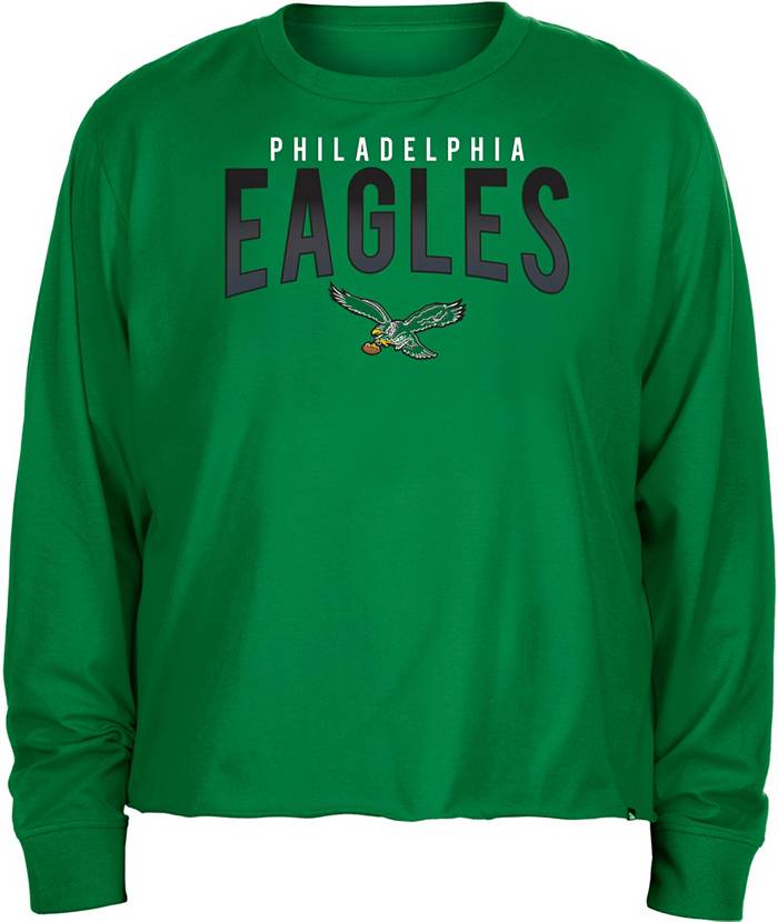 New Era Women's Philadelphia Eagles Sporty Crop Kelly Green Plus Size Long  Sleeve T-Shirt