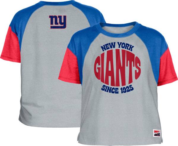 New Era Women's New York Giants Color Block Grey T-Shirt product image