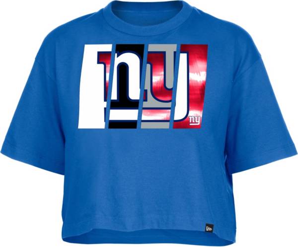 New Era Women's New York Giants Panel Boxy Blue T-Shirt product image
