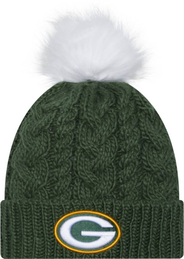 Green Bay Packers Beige Knit Pom Hat -   Singapore