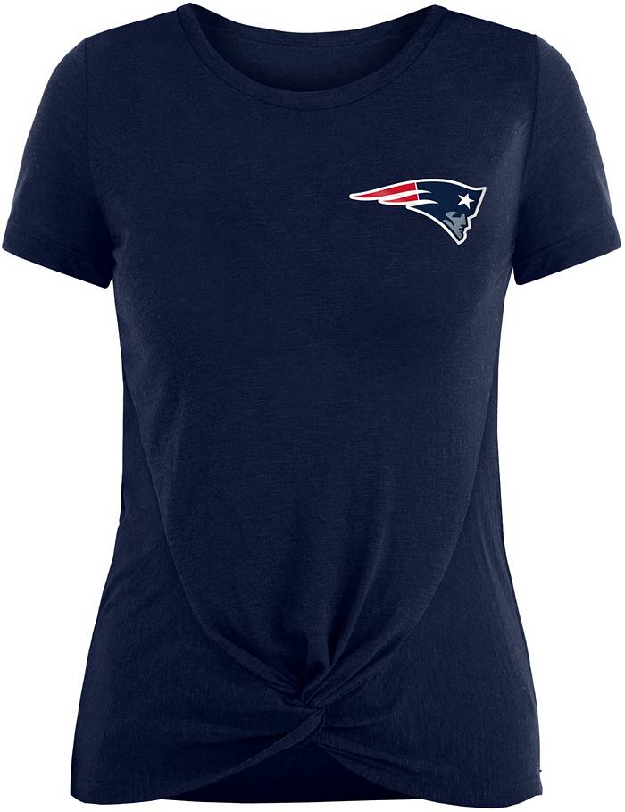 Women's New Era Navy Boston Red Sox Tie-Dye Cropped Long Sleeve T-Shirt