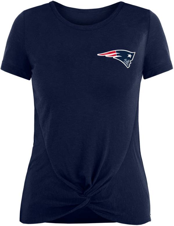 New Era Women's New England Patriots Twist Front Navy T-Shirt product image