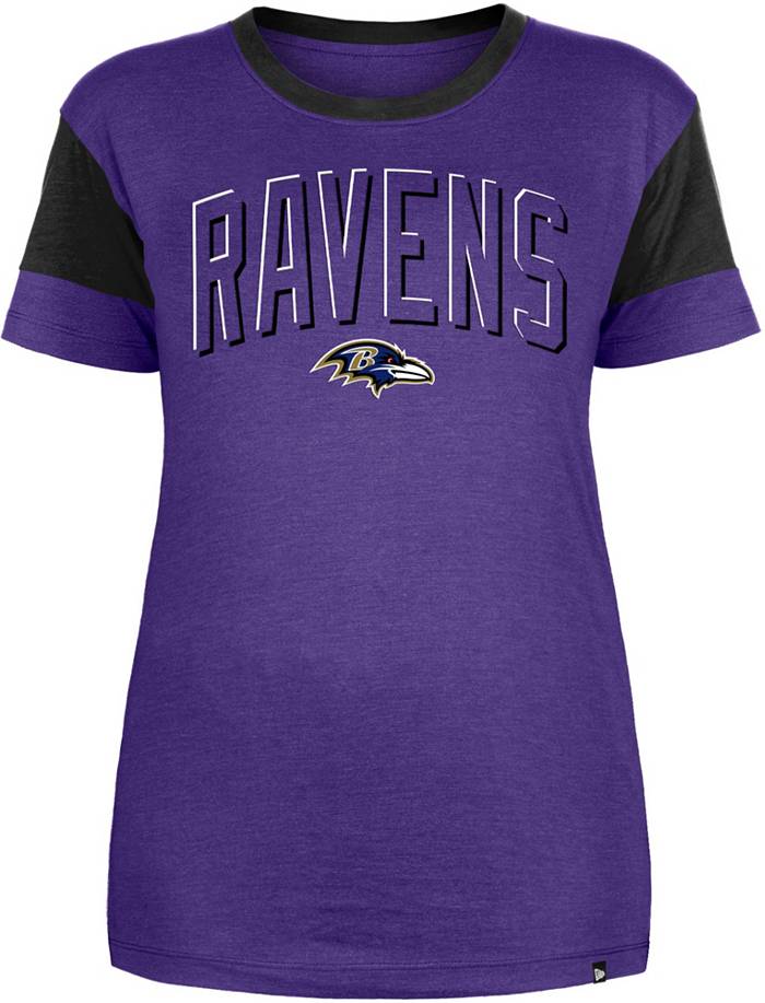 New Era Women's Baltimore Ravens Shield Insert Purple T-Shirt