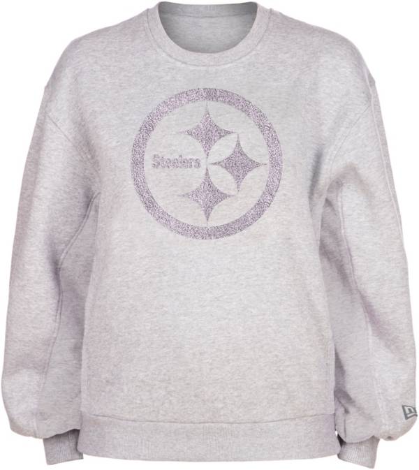 Pittsburgh Steelers Womens Grey Cozy Crew Sweatshirt Crew