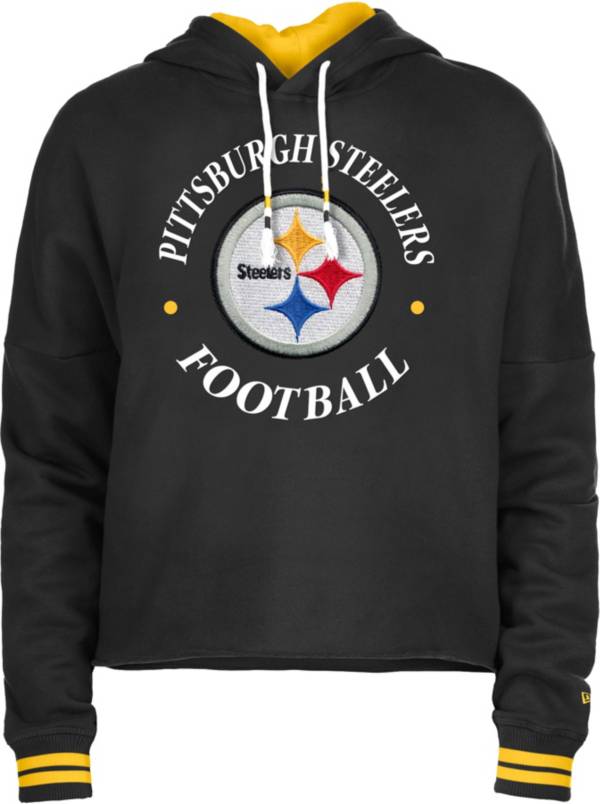 Pittsburgh Steelers New Era Long Sleeve Hoodie T-Shirt - Black