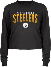 Pittsburgh Steelers Long-Sleeve Stretch Crop(Sandstone)